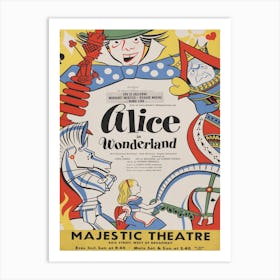 Alice In Wonderland Theatre Poster 1942 Art Print