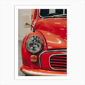 Vintage Red Car Art Print