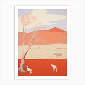 Patagonian Desert (Patagonian Steppe)   Argentina, Contemporary Abstract Illustration 1 Art Print