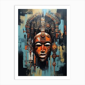 Beyond the Horizon: African Masked Rhythms Art Print