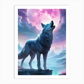 Howling Wolf Art Print