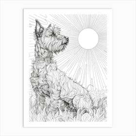 Sunny Airedale Terrier 2 Art Print