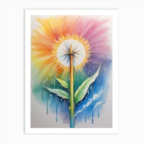 Rainbow Flower Art Print