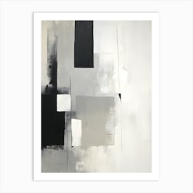 Abstract Black And White Painting 2 Art Print