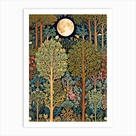 William Morris Moonlight Forest 15 Art Print