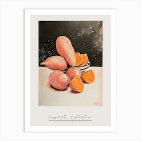 Art Deco Sweet Potato 1 Poster Art Print