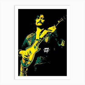 Dickey Betts American Guitarist in Pop ARt Illustration Art Print