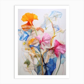 Abstract Flower Painting Morning Glory 2 Art Print