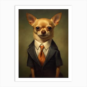 Gangster Dog Chihuahua 2 Art Print