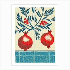 Pomegranate Illustration 3 Art Print