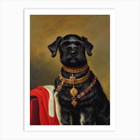 Standard Schnauzer 3 Renaissance Portrait Oil Painting Art Print