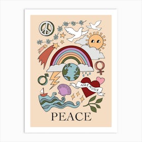 Peace Blush Art Print