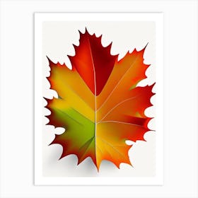 Sugar Maple Leaf Vibrant Inspired 2 Art Print