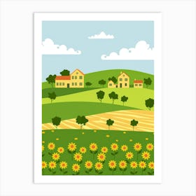 Country Landscape Art Print