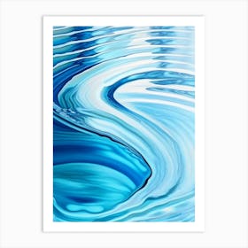 Water Ripples Waterscape Marble Acrylic Painting 1 Art Print
