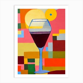 Alabama Slammer Paul Klee Inspired Abstract Cocktail Poster Art Print