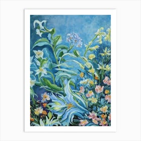 Angel'S Trumpet Floral Print Bright Painting Flower Art Print