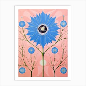 Love In A Mist Nigella 6 Hilma Af Klint Inspired Pastel Flower Painting Art Print