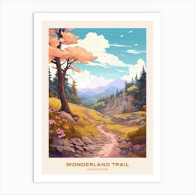 Wonderland Trail Usa Hike Poster Art Print
