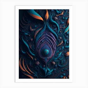 Peacock Feather Art Print