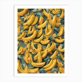 Bananas Seamless Pattern Art Print