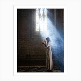 A Digital Painting Capturing The Moment Of Resurrection A Sheer Clad Figure Imbued With Spiritualit 2 Art Print