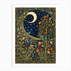 William Morris Moonlight In The Forest 141 Art Print