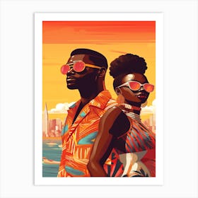 Afrobeat Miami Beach - Afrofuturism Art Print