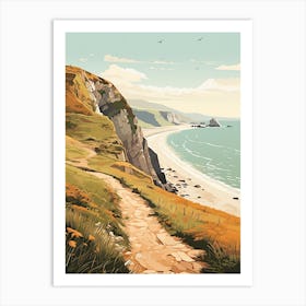 South West Coast Path England 1 Hiking Trail Landscape Art Print