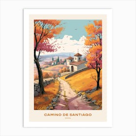 Camino De Santiago Spain 3 Hike Poster Art Print