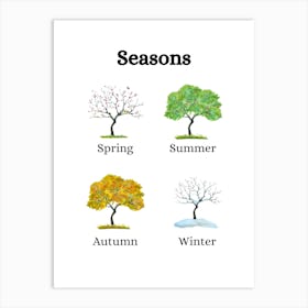 Seasons Tree Art Print