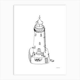 The Moomin Drawings Collection Lighthouse Art Print