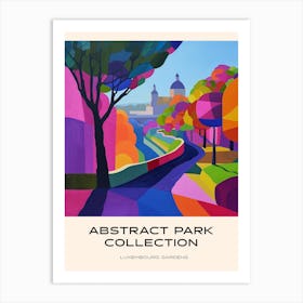 Abstract Park Collection Poster Luxembourg Gardens Paris 1 Art Print