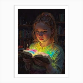 Girl Reading A Book 2 Art Print