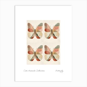 Cute Animals Collection Butterfly 3 Art Print