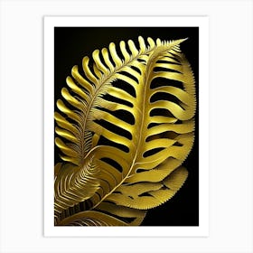 Golden Fern Vibrant Art Print