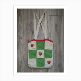 Vintage Crocheted Bag Art Print