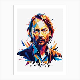 Thom Yorke, Radiohead 02 Portrait Music Icon WPAP Pop Art Style Art Print