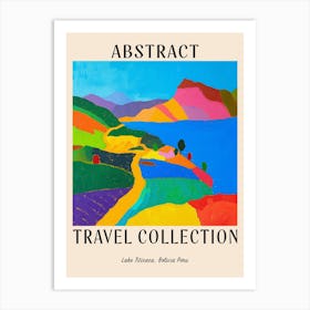 Abstract Travel Collection Poster Lake Titicaca Bolivia Peru 1 Art Print