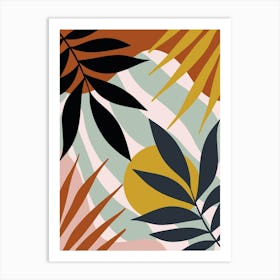 Abstract Tropical Leaves 4 Art Print