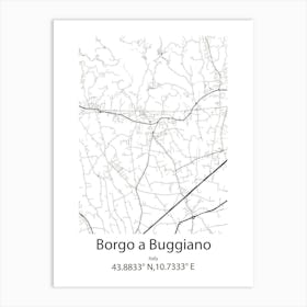 Borgo,France Minimalist Map Art Print