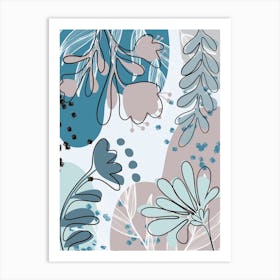 Abstract Floral Pattern 9 Art Print