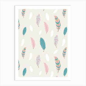 Feathers pattern Art Print