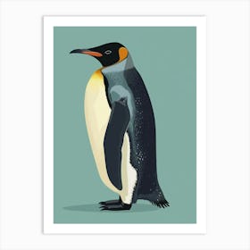 Emperor Penguin Grytviken Minimalist Illustration 4 Art Print