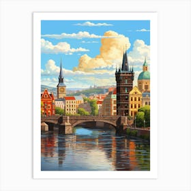 Prague Pixel Art 1 Art Print