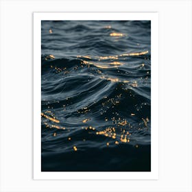 Gold Sparkles In The Water Art Print