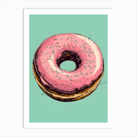 Donut Illustration Art Print