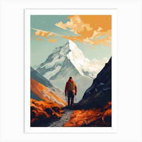 Salkantay Trek Peru 4 Hiking Trail Landscape Art Print