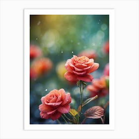 Roses In The Garden 2 Art Print