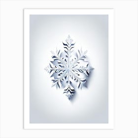 Ice, Snowflakes, Marker Art 4 Art Print